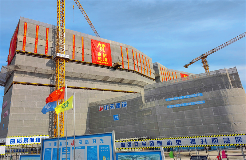 2024年10月30日，龙8国际三建上海新华泰医院项目主体封顶。